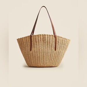 J.Crew Como woven straw tote